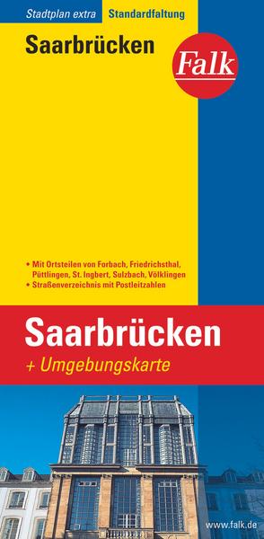 Falk Stadtplan Extra Standardfaltung Saarbrücken