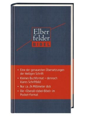 Elberfelder Bibel Pocket Edition (Kunstler mit Reißverschluss)