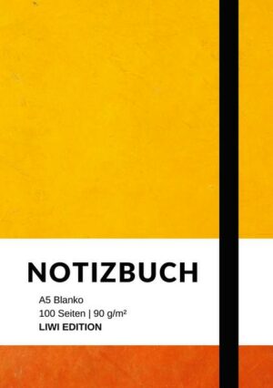 Notizbuch A5 blanko - 100 Seiten 90g/m² - Soft Cover -