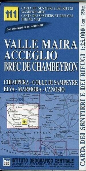 IGC Italien 1 : 25 000 Wanderkarte 111 Valle Maira