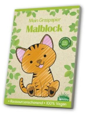 Malblock Graspapier - Kleinkind / Katze