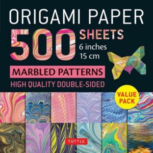 Origami Paper 500 Sheets Marbled Patterns 6 (15 CM): Tuttle Origami Paper: High-Quality Double-Sided Origami Sheets Printed with 12 Different Designs