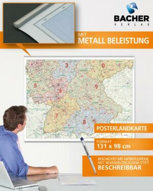 Bacher Postleitzahlenkarte Deutschland Süd