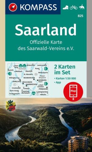 KOMPASS Wanderkarte 825 Saarland