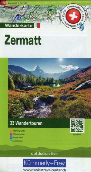 Zermatt Nr. 13 Touren-Wanderkarte 1:50 000