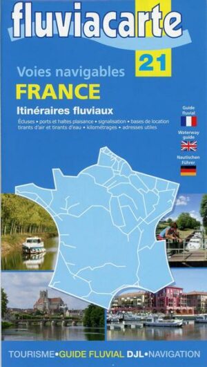 Fluviacarte 21 Voies navigables France itinéraires - Itinéraires fluviaux