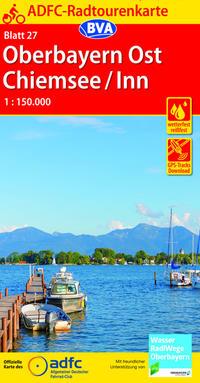 ADFC-Radtourenkarte 27 Oberbayern Ost / Chiemsee / Inn 1:150.000