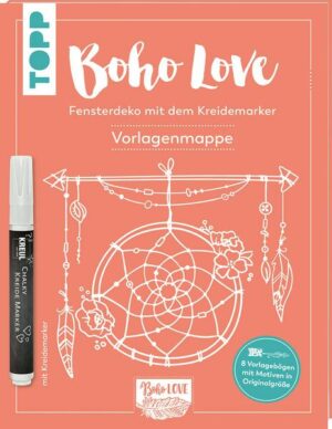 Boho Love. Fensterdeko mit dem Kreidemarker.