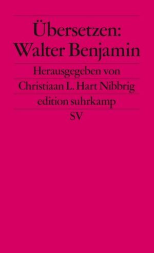 Übersetzen: Walter Benjamin