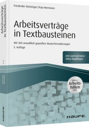 Arbeitsverträge in Textbausteinen - inkl. Arbeitshilfen online