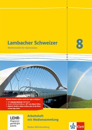 Lambacher Schweizer. 8. Schuljahr.  Arbeitsheft mit Lösungsheft und Lernsoftware. Baden-Württemberg