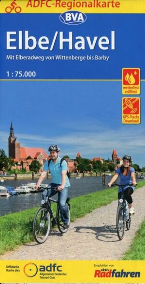ADFC-Regionalkarte Elbe/Havel Magdeburg 1:75.000