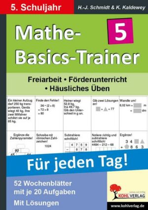 Mathe-Basics-Trainer / 5. Schuljahr Für jeden Tag!
