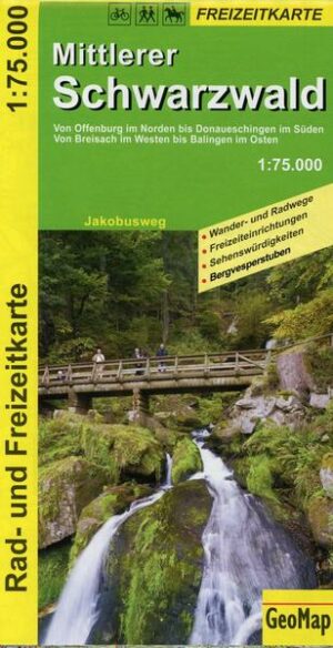 Naturpark Schwarzwald Mitte - Rad- und Freizeitkarte 1 : 75 000