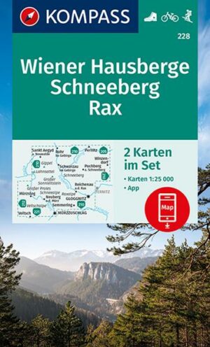 KOMPASS Wanderkarte 228 Wiener Hausberge