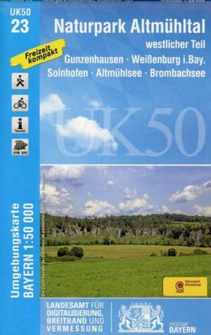 Naturpark Altmühltal westlicher Teil 1 : 50 000 (UK50-23)