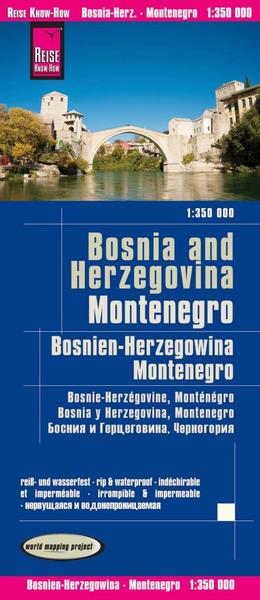Reise Know-How Landkarte Bosnien-Herzegowina