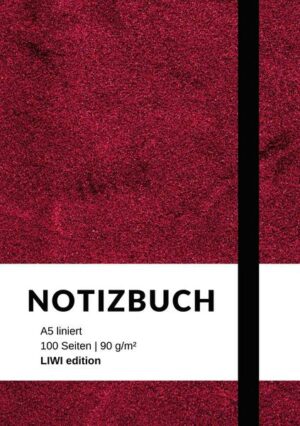 Notizbuch A5 liniert - 100 Seiten 90g/m² - Soft Cover violett -