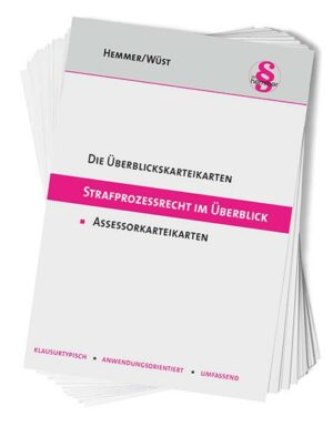 Die Überblickskarteikarten Strafprozessrecht (StPO) im Überblick