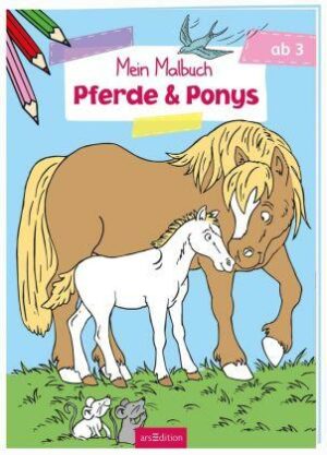Malbuch ab 3 Jahren - Pferde & Ponys