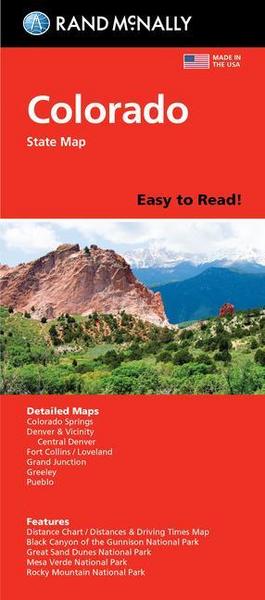 Rand McNally Easy to Read Folded Map: Colorado State Map