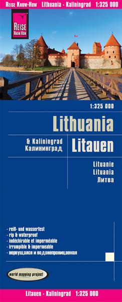 Reise Know-How Landkarte Litauen und Kaliningrad / Lithuania and Kaliningrad (1:325.000)