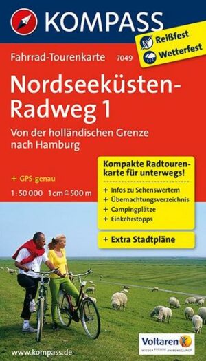 Fahrrad-Tourenkarte Nordseeküstenradweg 1