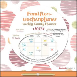 Familien Wochenkalender Dots 2023 - Familien-Timer - Termin-Planer - Kinder-Kalender - Familien-Kalender - 30