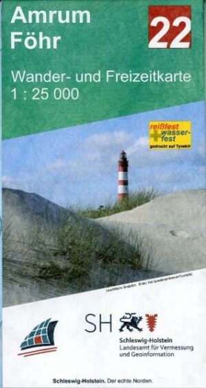 Amrum - Föhr Wander- und Freizeitkarte 1:25 000