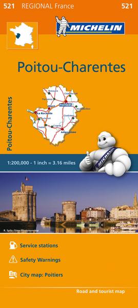 Poitou-Charentes - Michelin Regional Map 521