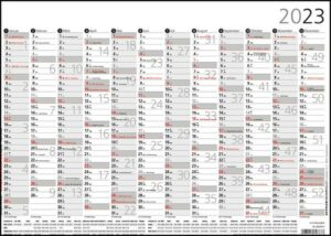 Plakatkalender 12 Monate 2023 - 42x29