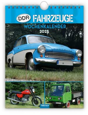 Trötsch Wochenkalender zum Hängen DDR Fahrzeuge 2023