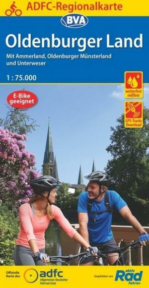 ADFC-Regionalkarte Oldenburger Land mit Tagestouren-Vorschlägen