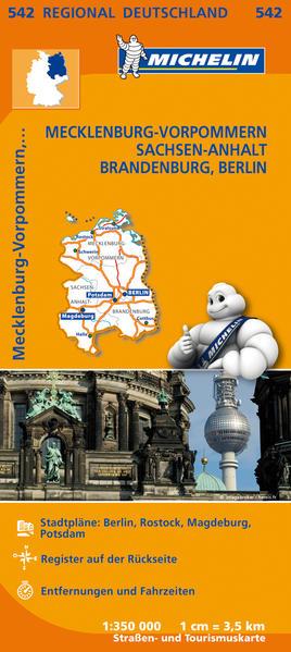 Michelin Regionalkarte Mecklenburg-Vorpommern / Sachsen-Anhalt / Brandenburg / Berlin 1 : 350 000