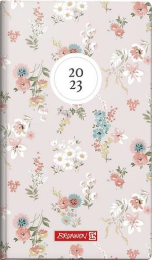 BRUNNEN 1075615023  Wochenkalender  Taschenkalender  2023  'Blossom'  Modell 756  2 Seiten = 1 Woche  Blattgröße 8