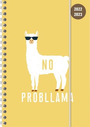 Collegetimer Llama 2022/2023 - Schüler-Kalender A5 (15x21 cm) - Lama - Ringbindung - Weekly - 224 Seiten - Terminplaner - Alpha Edition