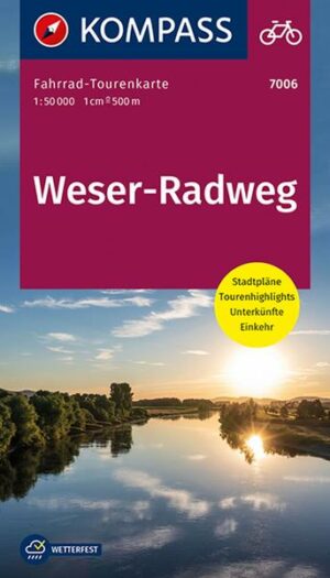 KOMPASS Fahrrad-Tourenkarte Weserradweg