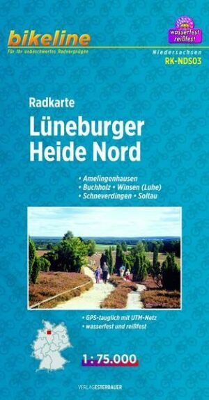 Bikeline Radkarte Lüneburger Heide Nord 1 : 75.000