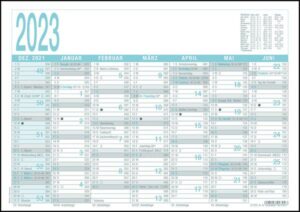 Arbeitstagekalender 2023 - A4 (29