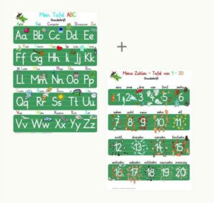 Mein Tafel-ABC + Meine Zahlen-Tafel-Set in Grundschrift