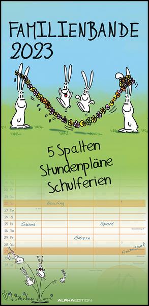 Hasen 2023 Familienplaner - Familien-Timer - Termin-Planer - Kinder-Kalender - Familien-Kalender - 22x45