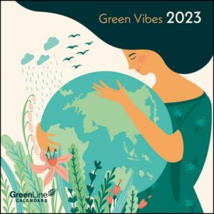 GreenLine Green Vibes 2023 - Wand-Kalender - Broschüren-Kalender - 30x30 - 30x60 geöffnet