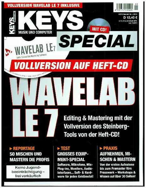 Keys Sonderheft mit Wavelab LE 7 Vollversion auf Heft-CD