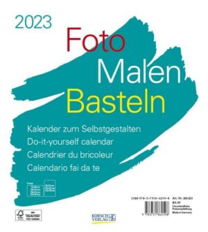 Foto-Malen-Basteln Bastelkalender weiß 2023