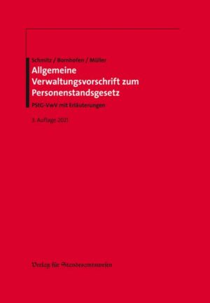 Allgemeine Verwaltungsvorschrift zum Personenstandsgesetz