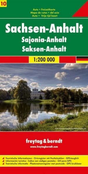 Freytag & Berndt Autokarte Sachsen-Anhalt. Saxony-Anhalt. Saxe-Anhalt; Sassonia-Anhalt