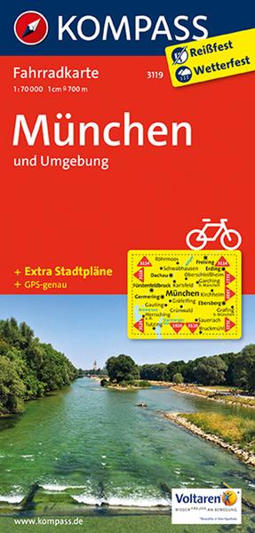 KOMPASS Fahrradkarte 3119 München und Umgebung