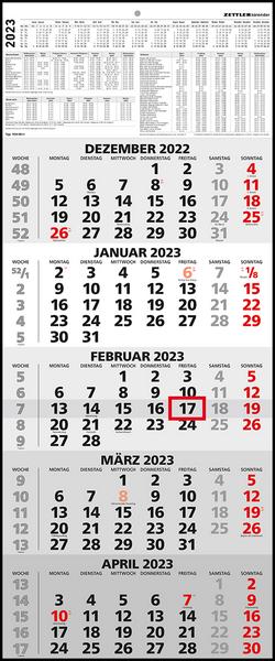 5-Monatskalender 2023 - Büro-Kalender 30x71