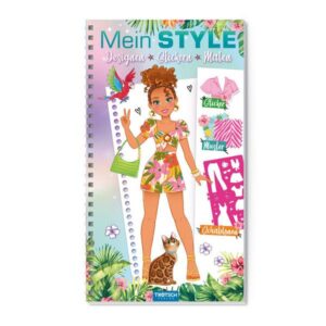 Trötsch Malbuch mit Schablonen und Stickern Mein Style Holiday