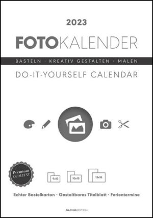 Foto-Bastelkalender weiß 2023 - 21 x 29